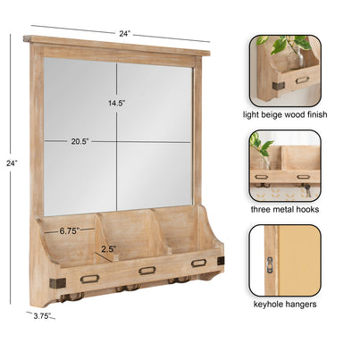 Functional Mirror Natural Beige 24x24 2