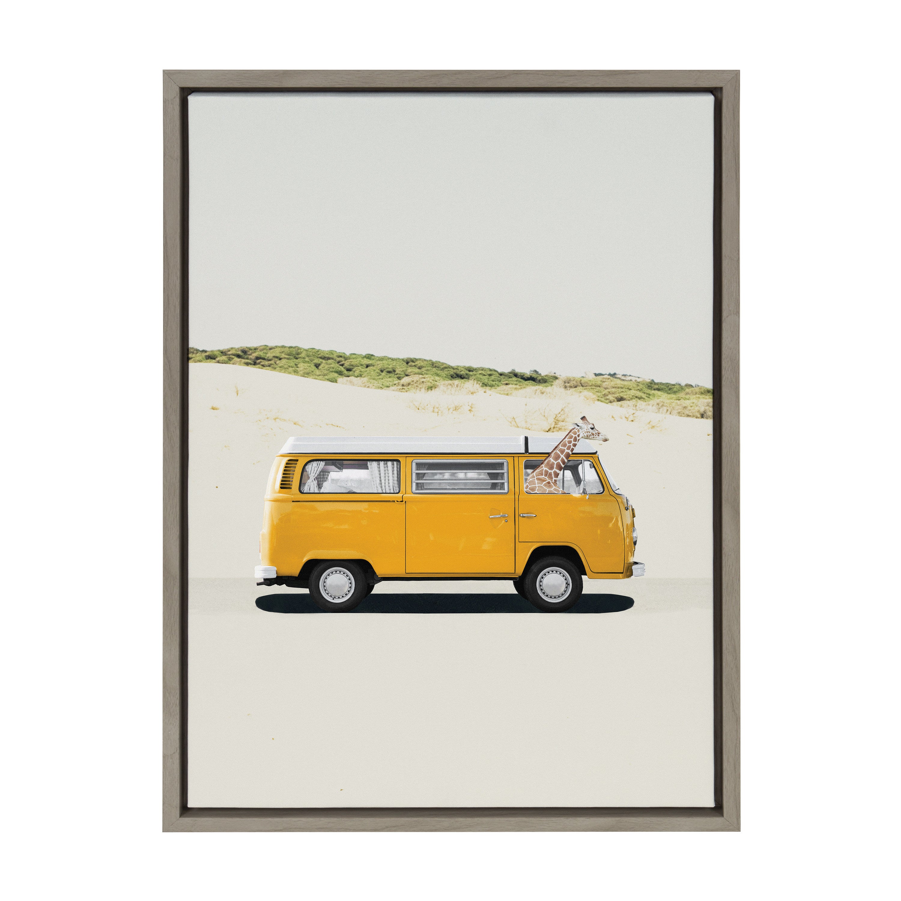 Sylvie Giraffe Adventure Framed Canvas by July Art Prints