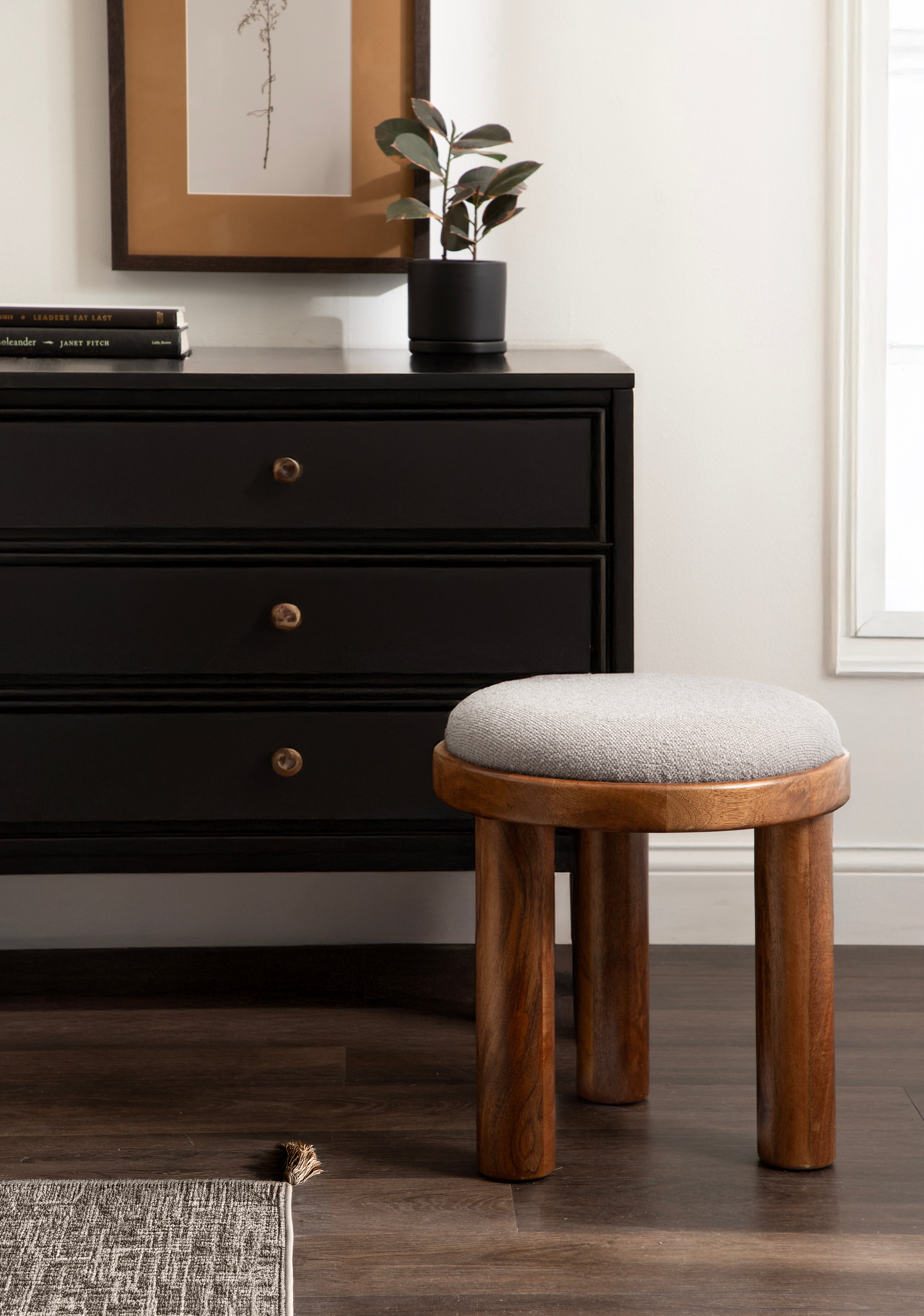 Standard Ottoman 16x16x18 Walnut Brown 8