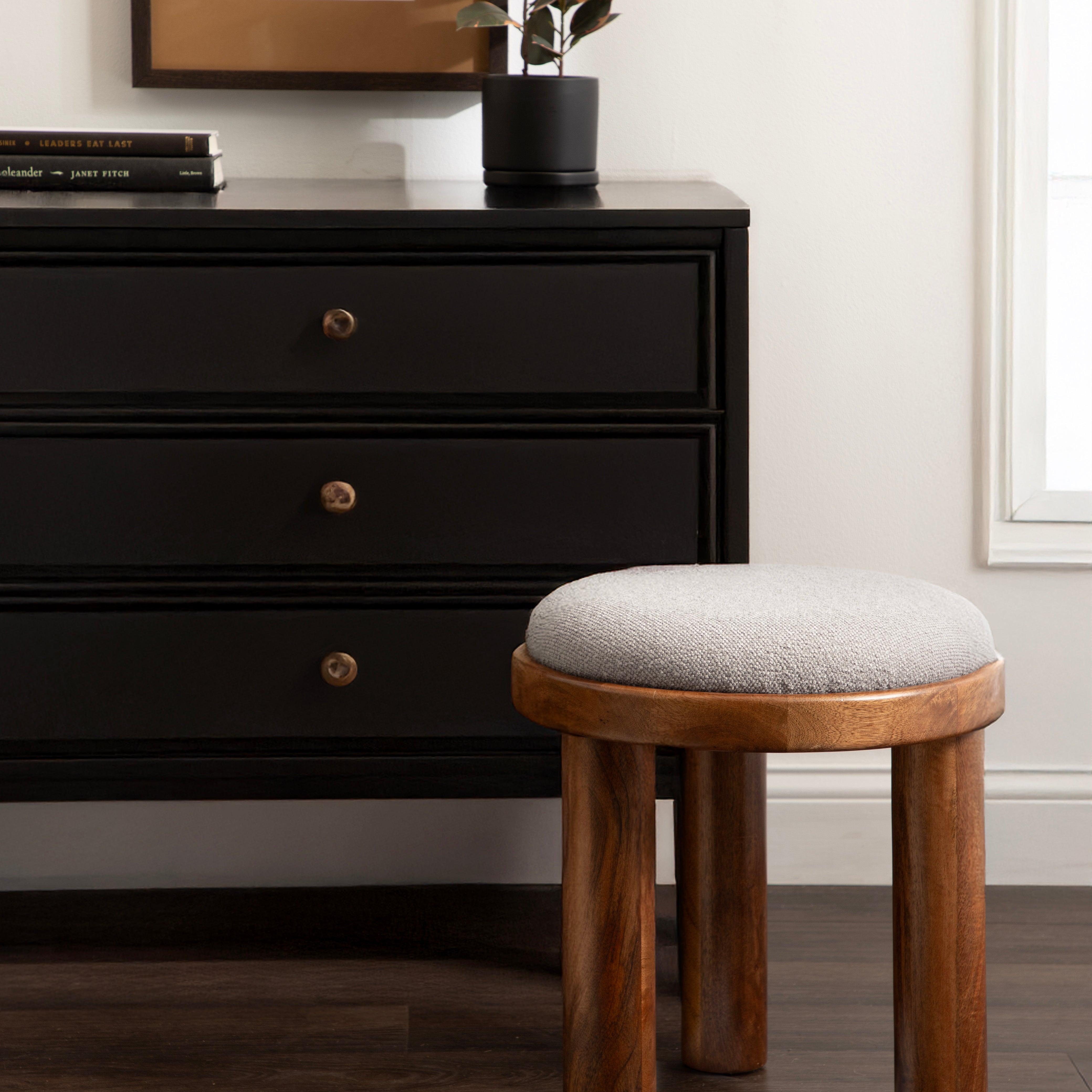 Standard Ottoman 16x16x18 Walnut Brown 8