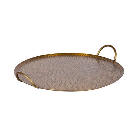Sanzo Hammered Round Metal Tray