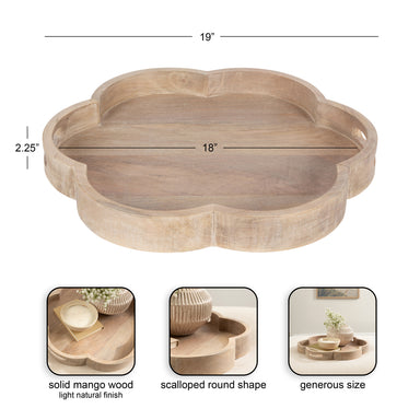 Single Tray Natural Beige 19" Diameter 2