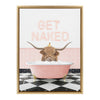 Sylvie Highland Cow Randal Neon Sign Bath Framed Canvas by Amy Peterson