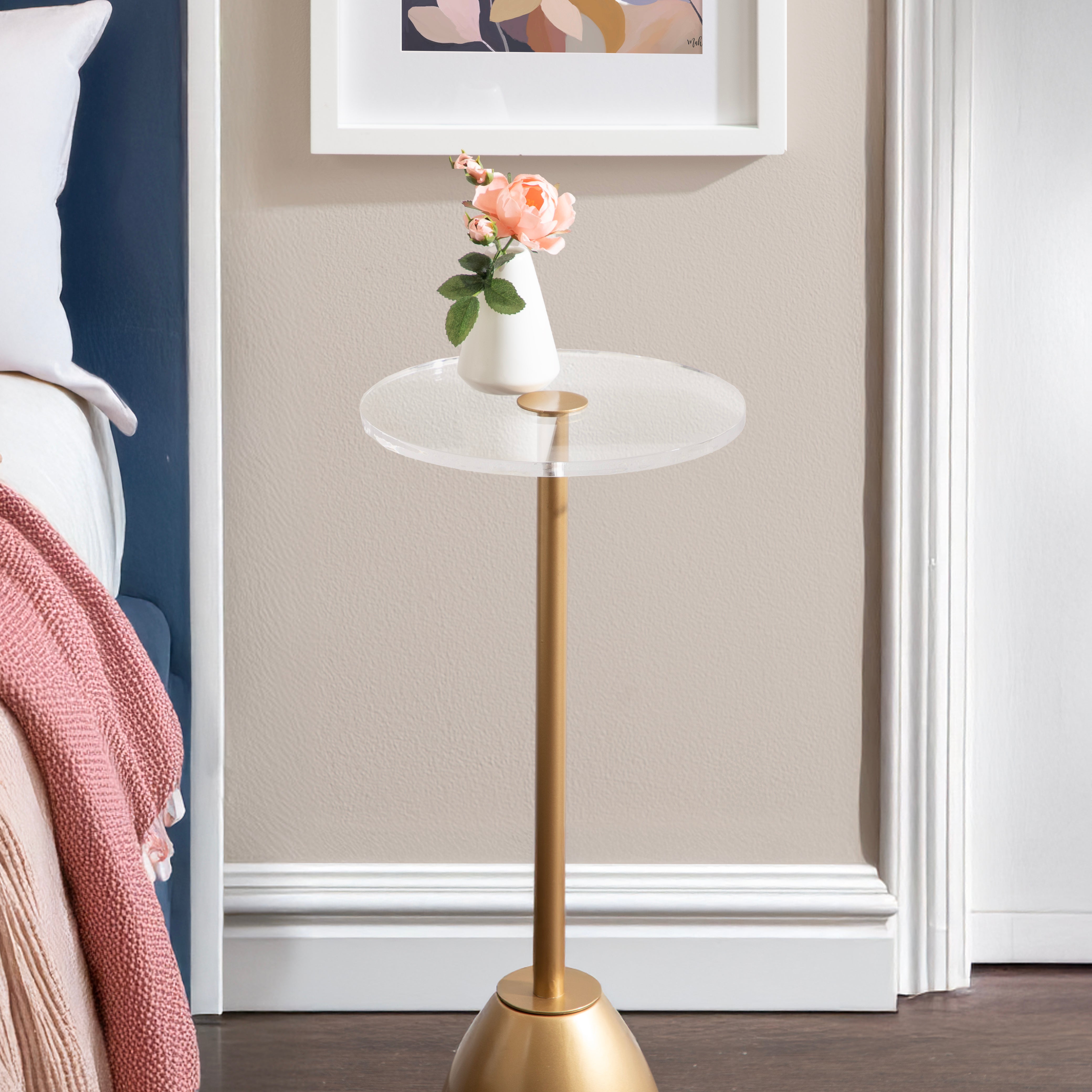 Drink Table 10x10x22 Gold 7