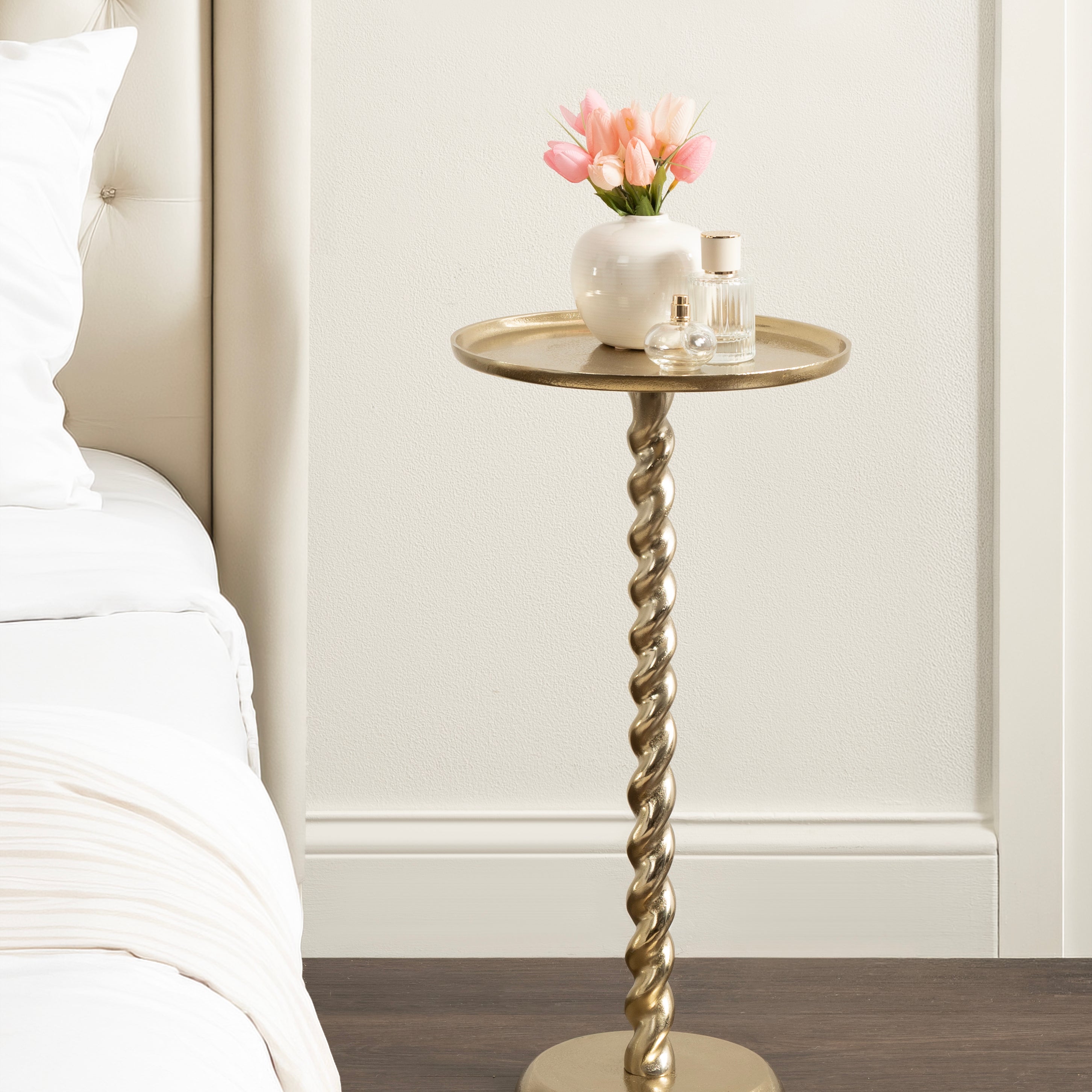 Side Table 13x13x24 Gold 7