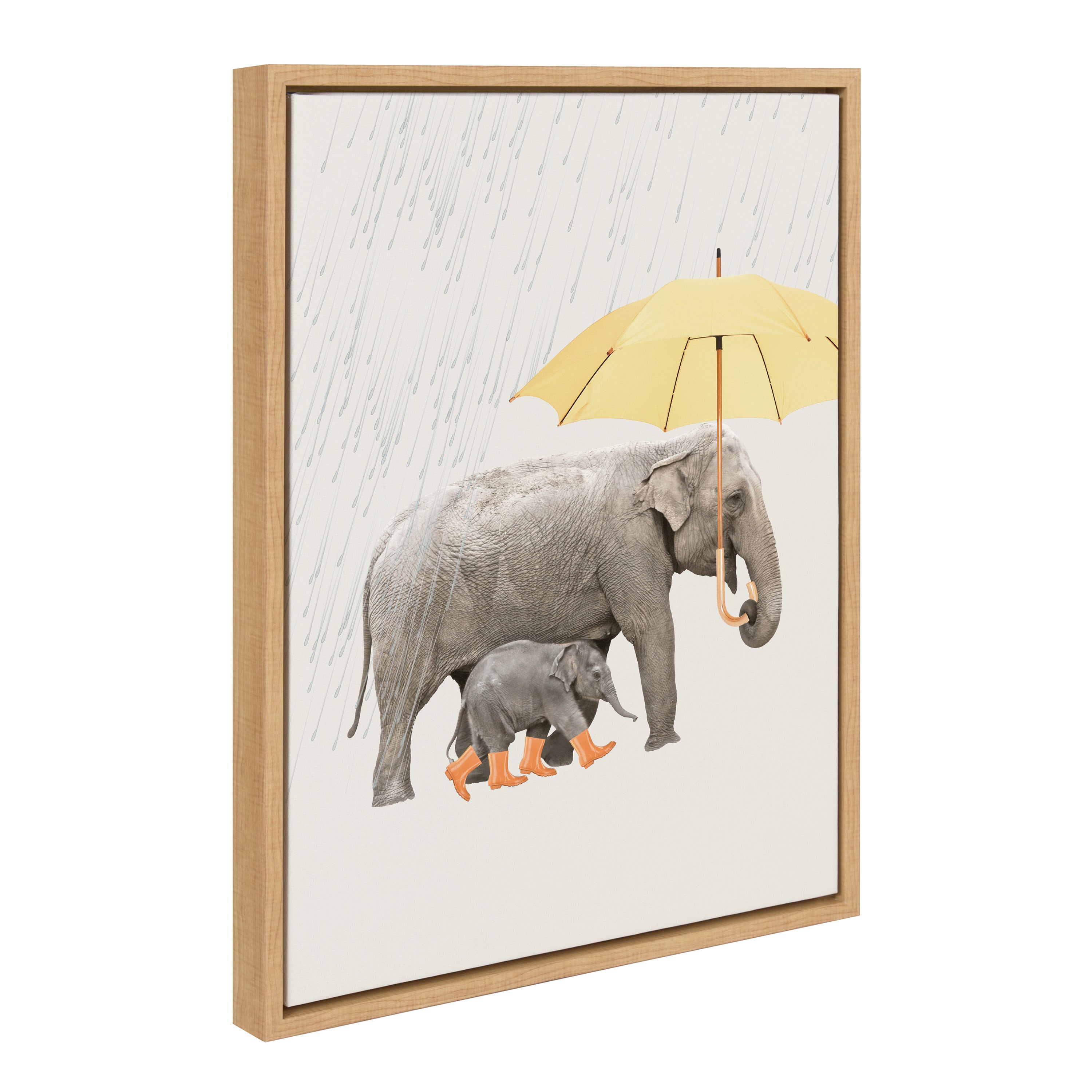 Sylvie Under the Rain Framed Canvas by July Art Prints