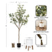 Faux Tree White Rustic Brown 6.5' 2