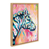 Sylvie Piata The Zebra Framed Canvas by Rachel Christopoulos