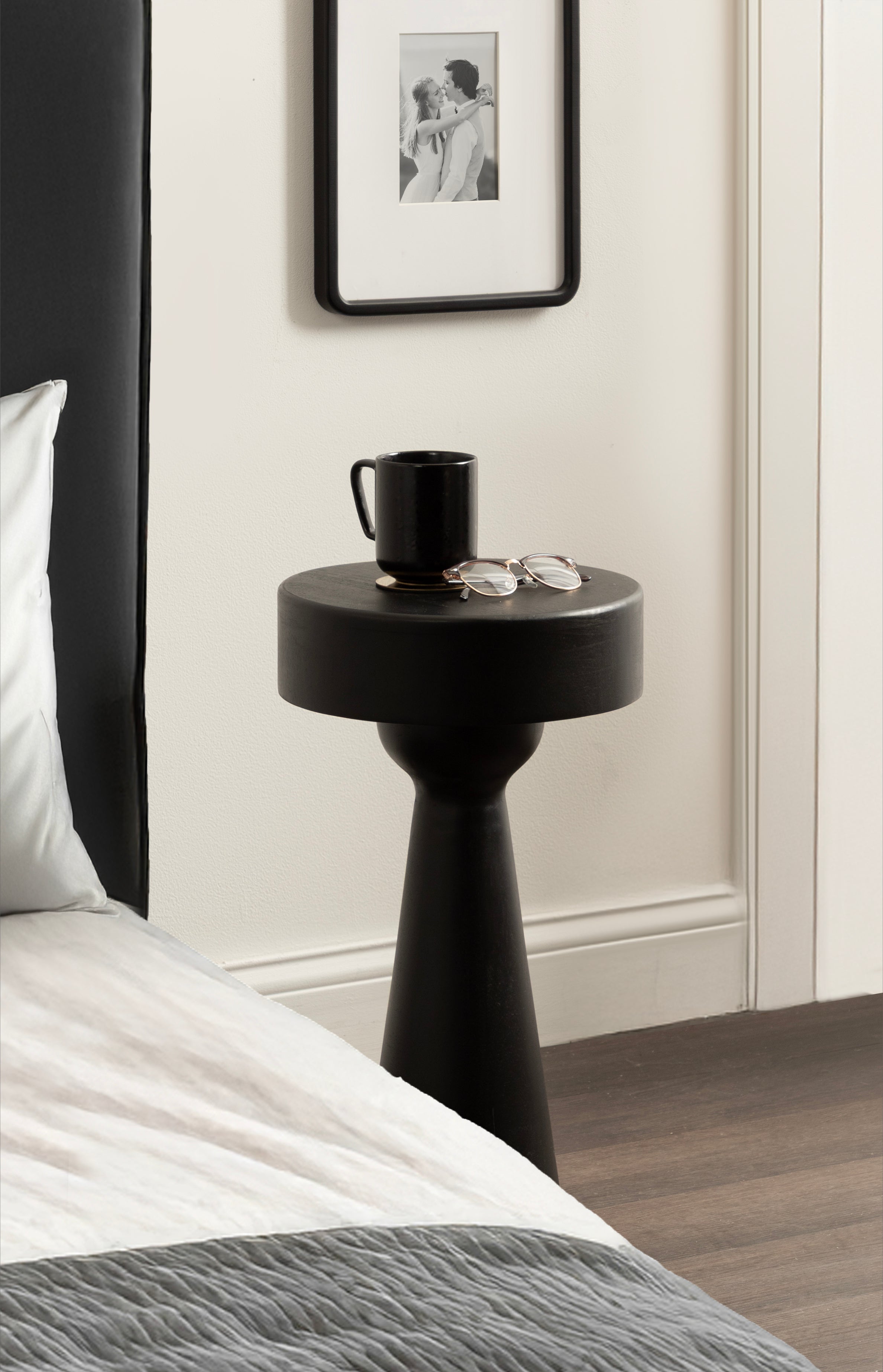 Side Table Black 12x12x22 7