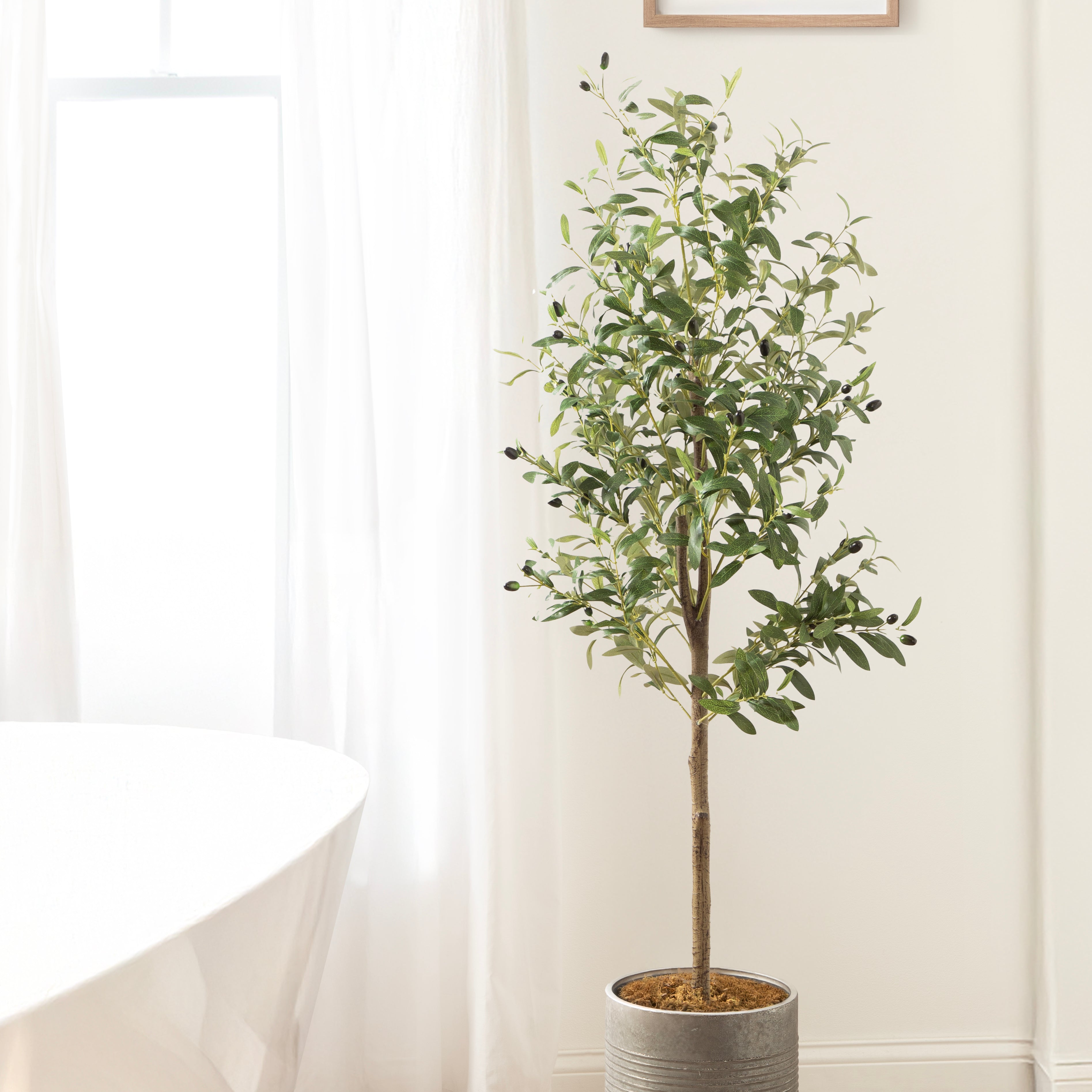 Faux Tree 5.5' Pewter Rustic Brown 7