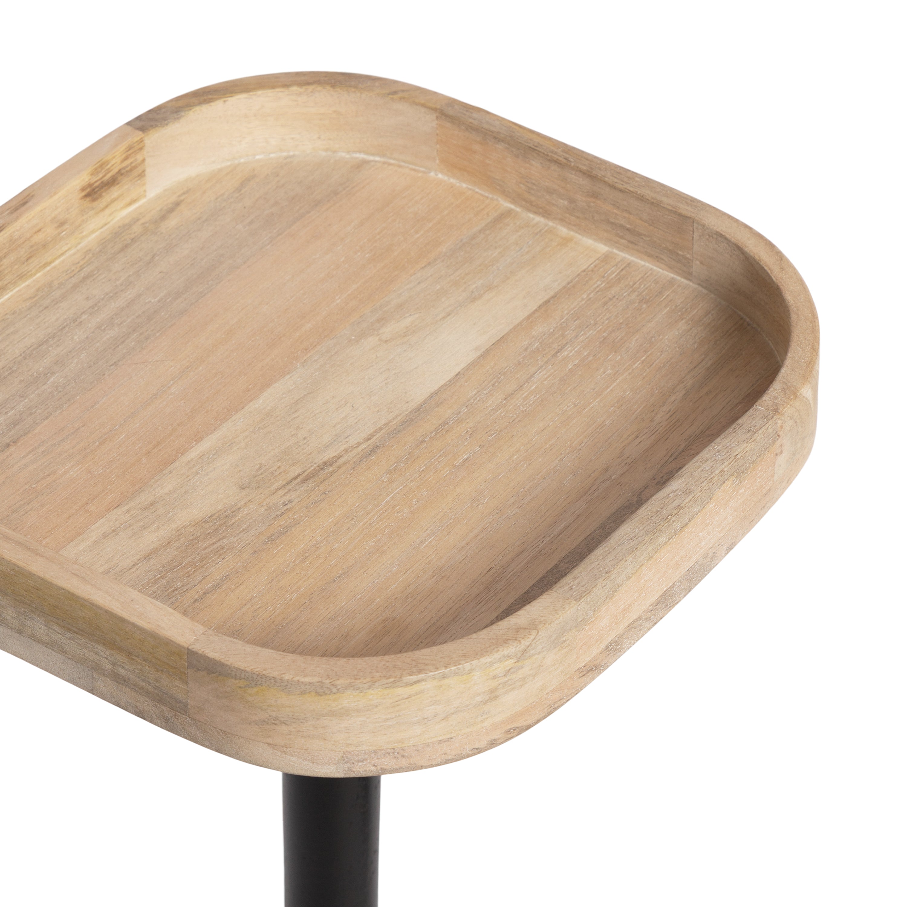 Drink Table Natural Black 10x10x24 3
