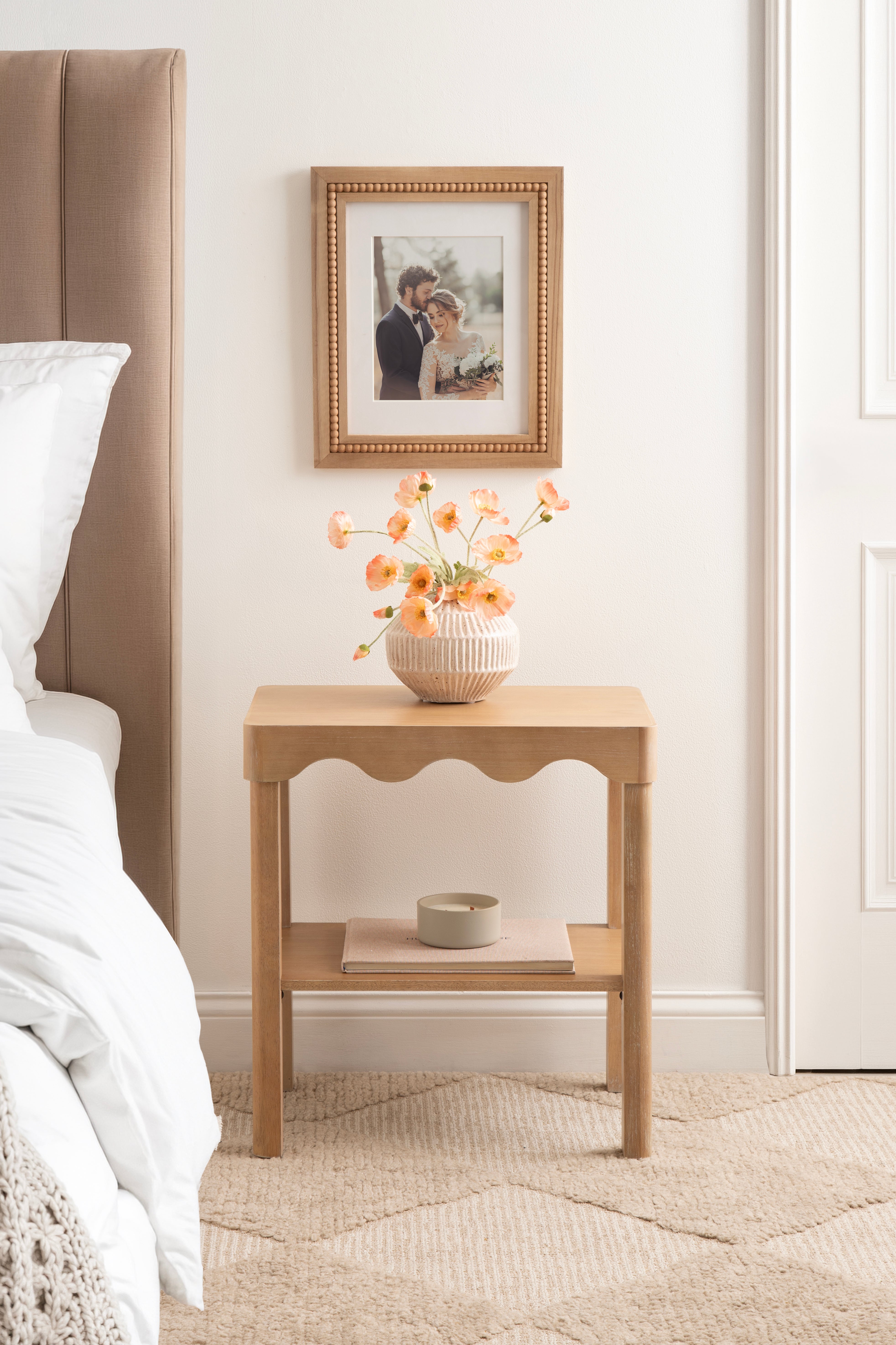 Side Table Natural Beige 23x14x25 6