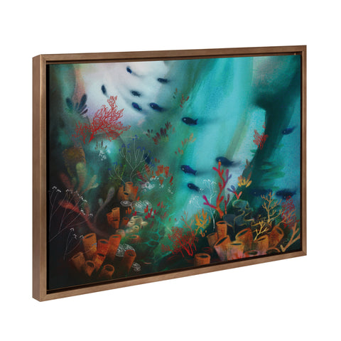 Sylvie Coral Cove Framed Canvas by Faryn Hughes