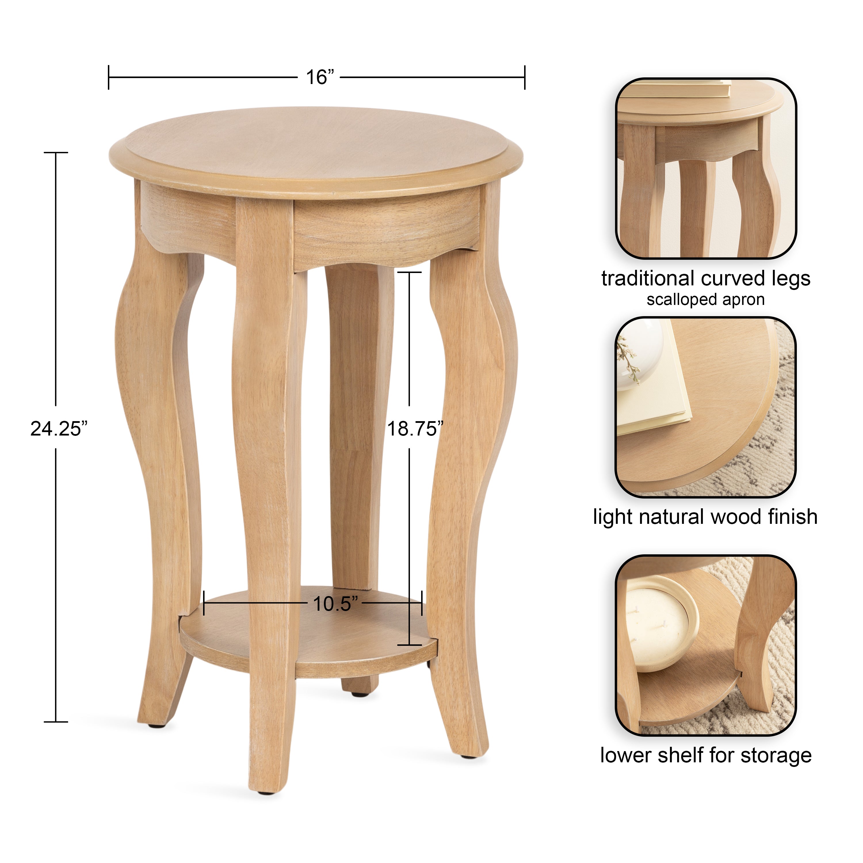 Sutherlin Wood Side Table