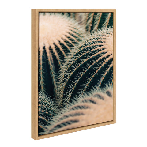Sylvie Barrel Cactus Framed Canvas by Alicia Bock