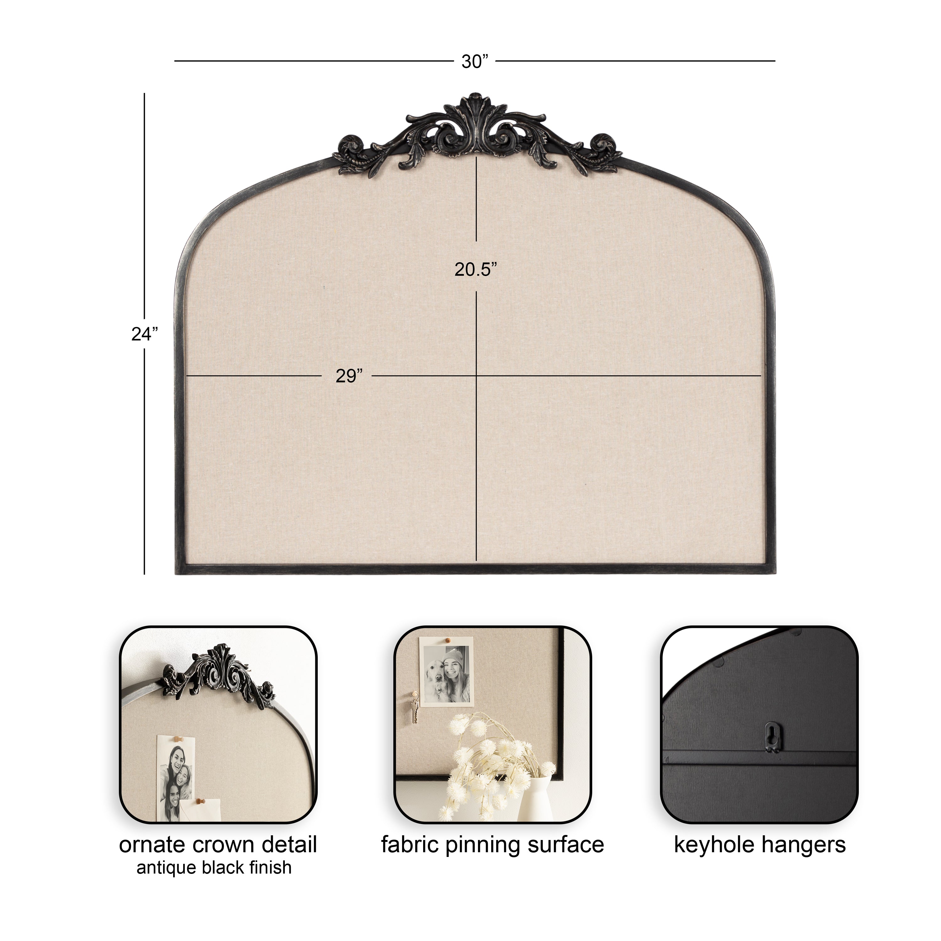 Pinboard 30x24 Black 2
