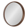 Travis Round Wood Accent Wall Mirror