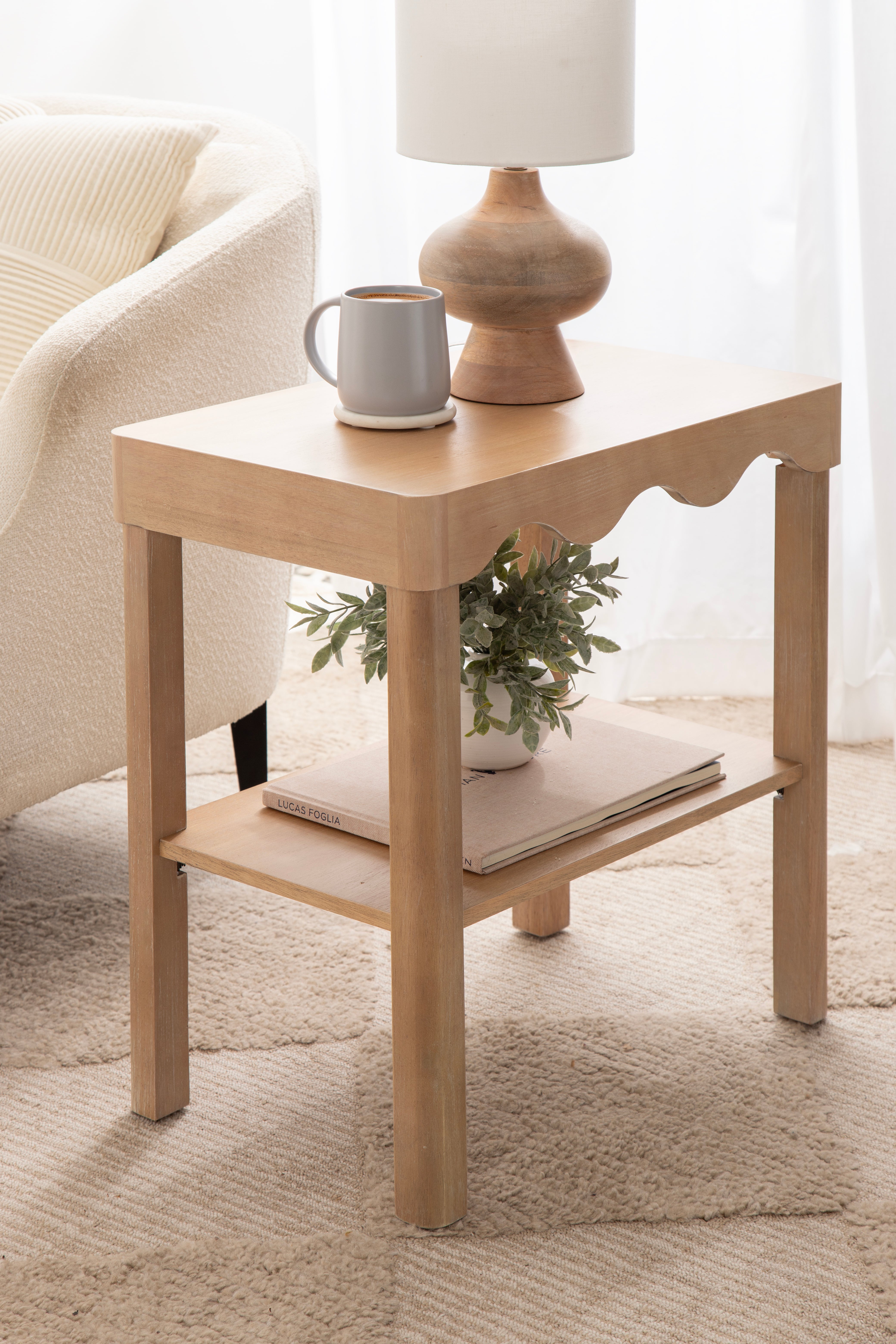 Side Table Natural Beige 23x14x25 7
