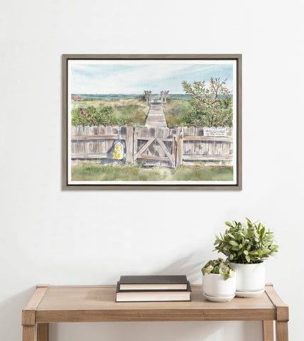 Sylvie Pirri Cape Path to Beach Framed Canvas by Patricia Shaw