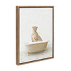 Sylvie Cheetah in Terrazzo Bath Framed Canvas by Amy Peterson Art Studio