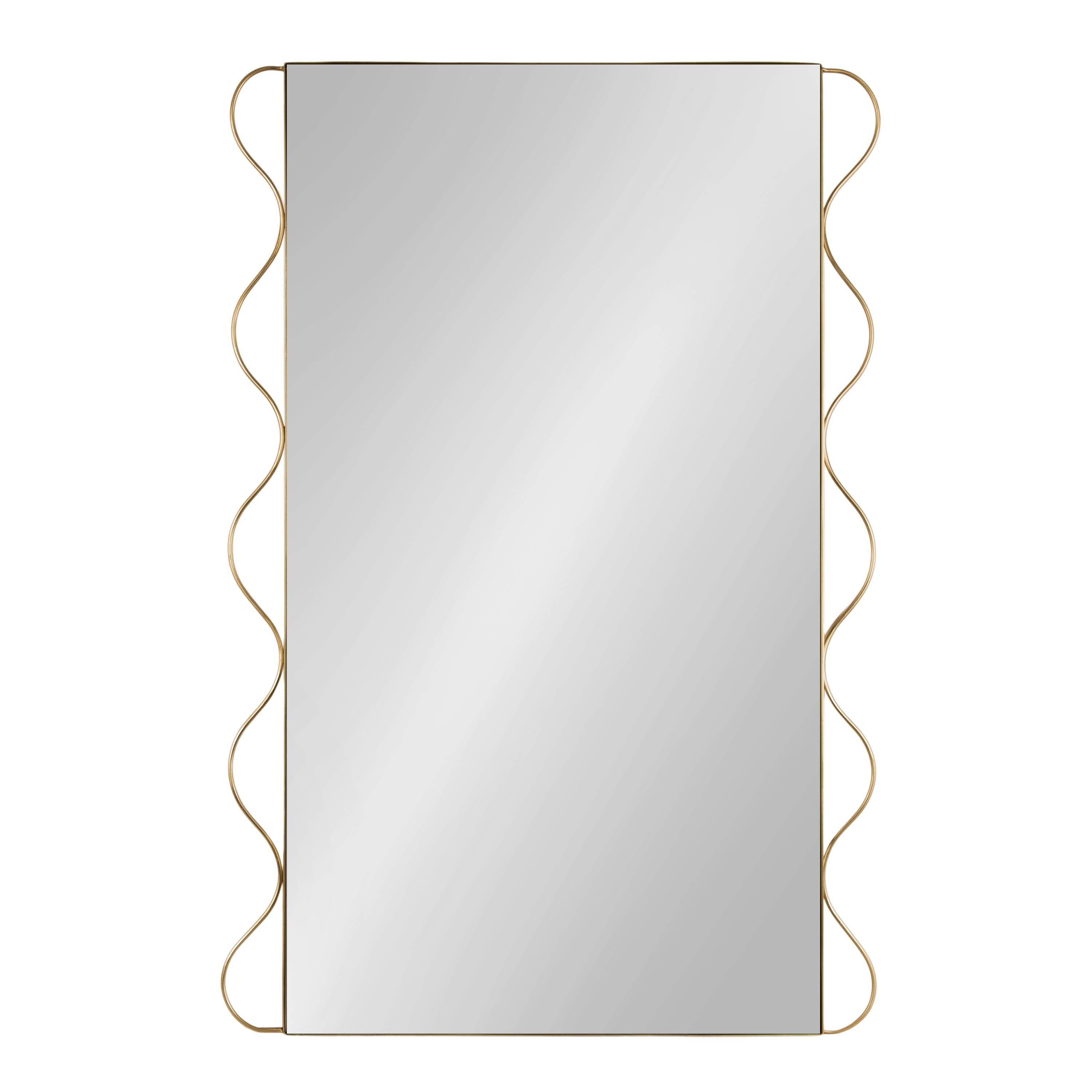 Wriggle Wavy Wall Mirror Metal