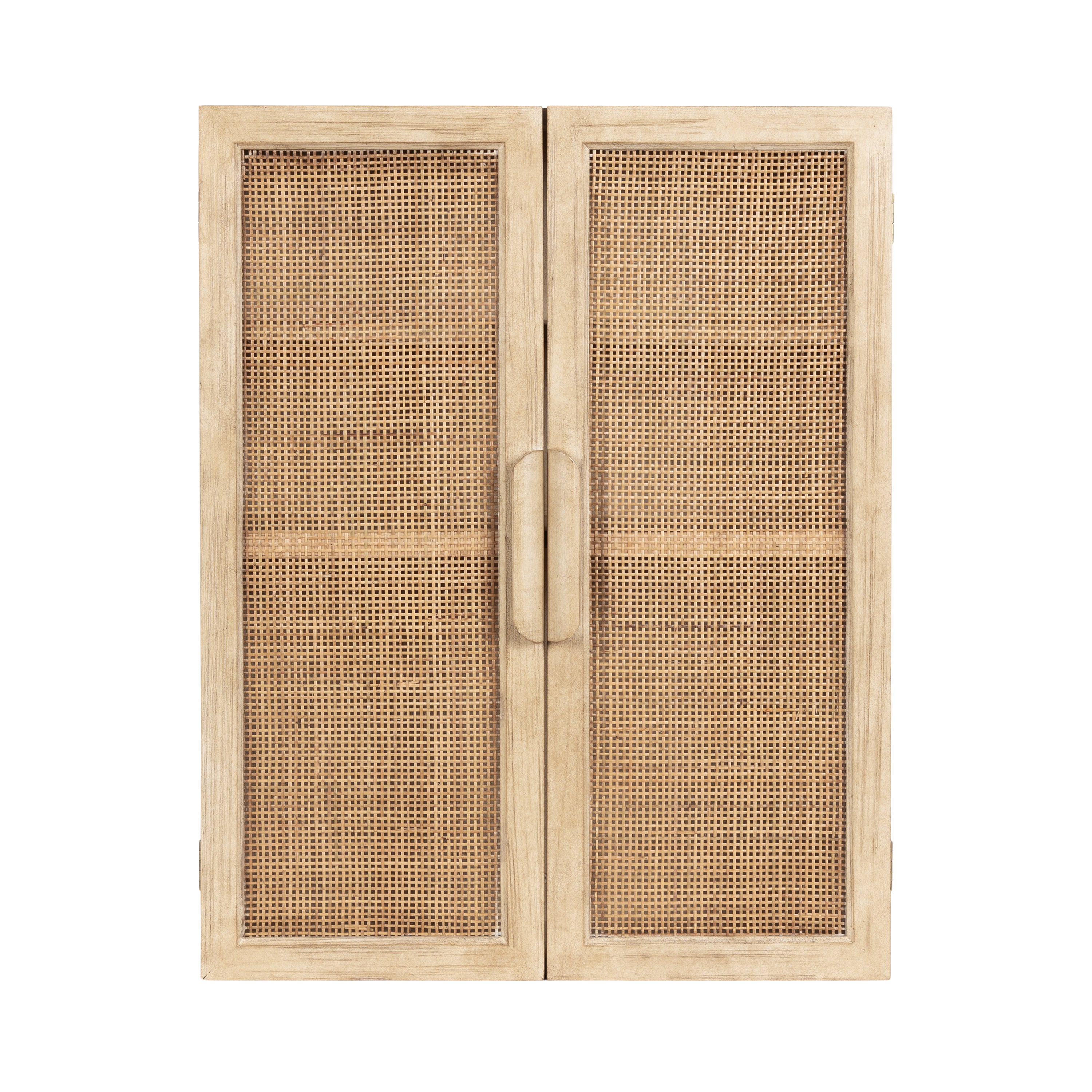ナチュラルウッド キャビネット 3扉 Ori Rattan 2-Door Wall Cabinet – kateandlaurel