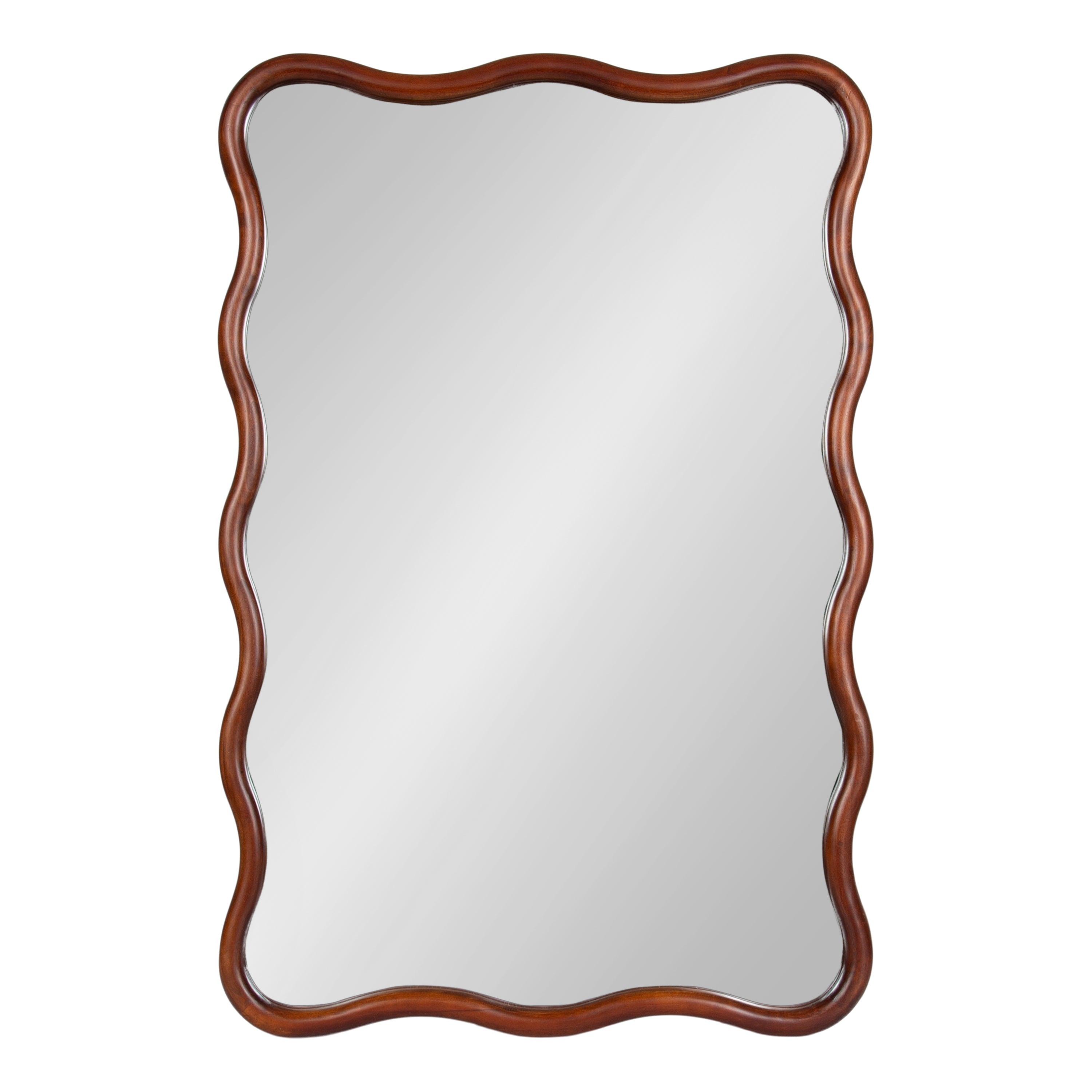 Scallop Mirror Dark Brown 24x36 5