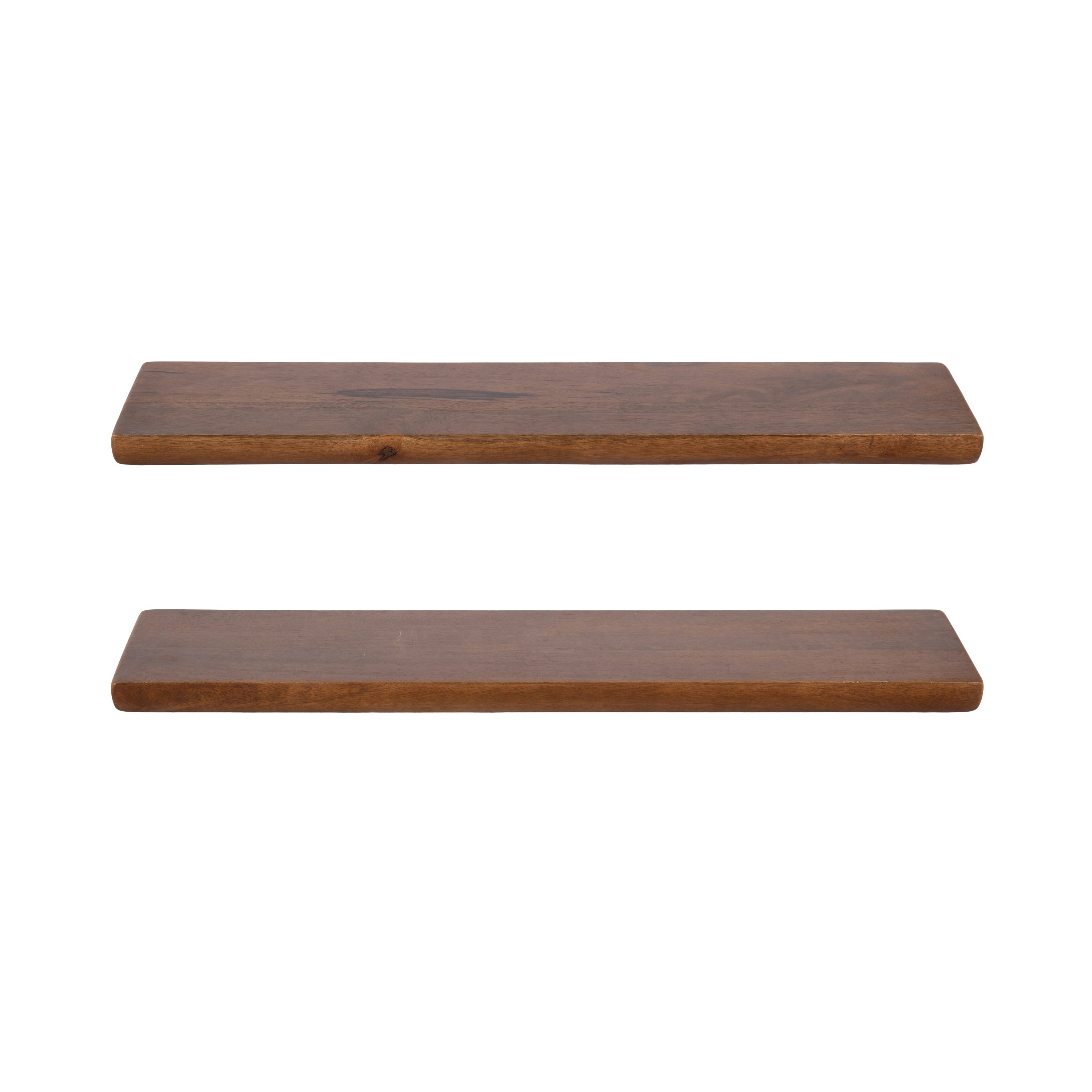 Floating Shelf Walnut Brown 2 Piece 24 Inch 5