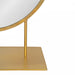 Close up of Gold Finish Round Table Mirror 
