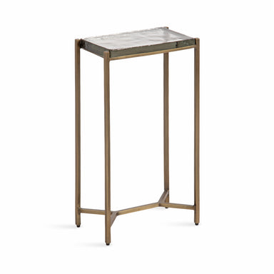 Side Table Clear Gold 12x7x22 1