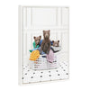 Sylvie Beaded Three Bears In Laundry Basket Classic White Style Framed Canvas by Amy Peterson