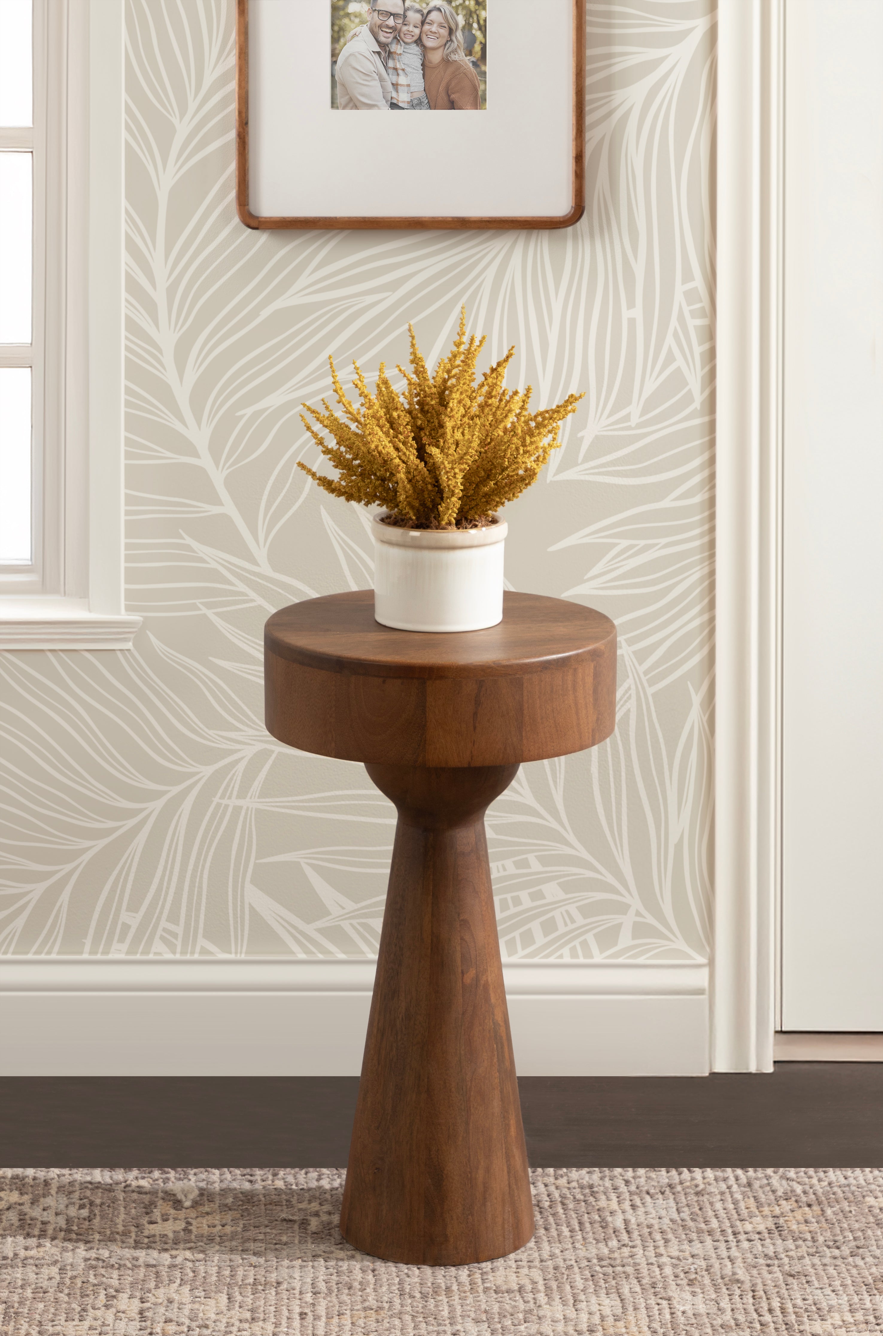Side Table Walnut Brown 12x12x22 7