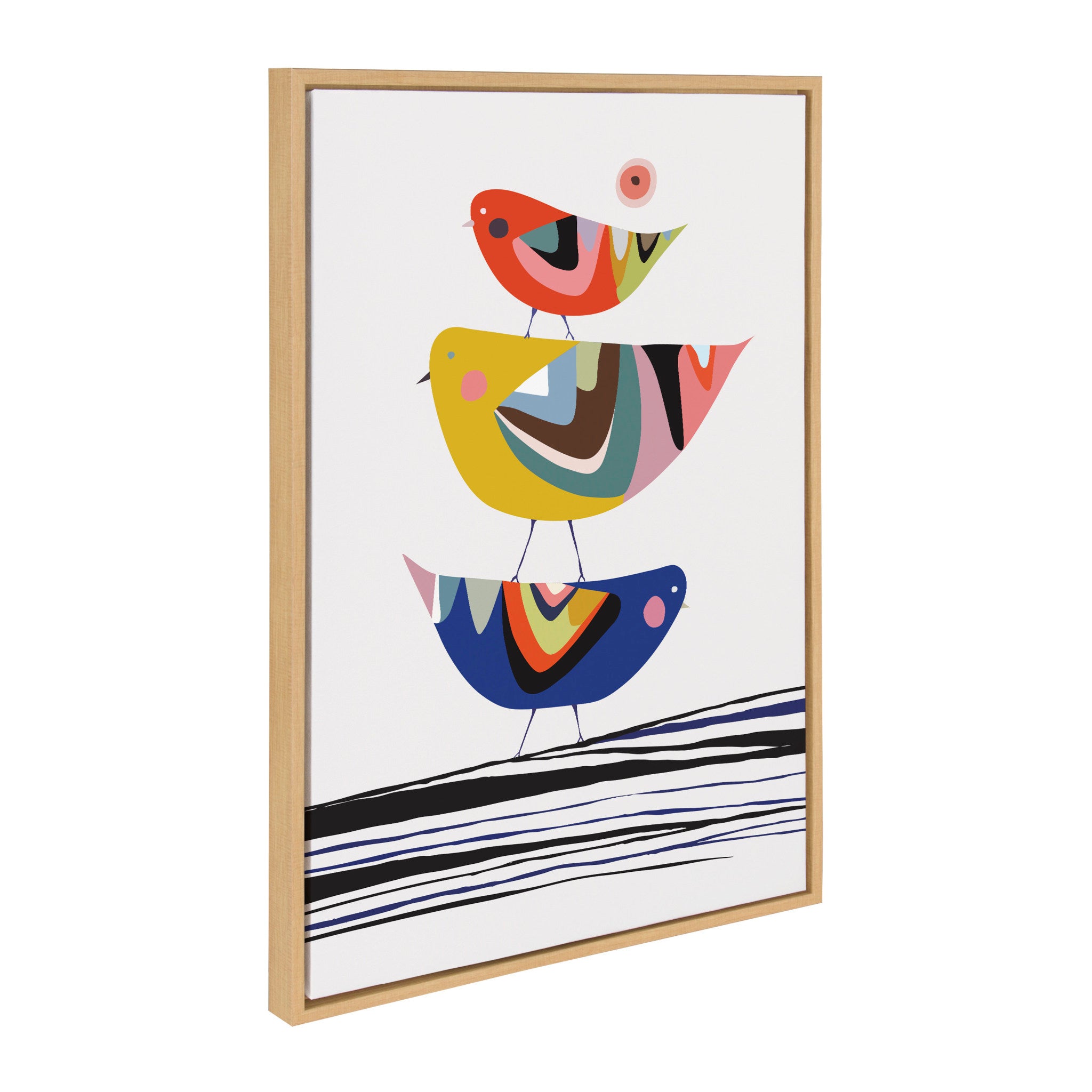 Sylvie The Family Tree, Bird of Peace and Peace Dove Framed Canvas Art Set by Rachel Lee of My Dream Wall