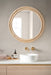 Round Mirror Natural Beige 26" Diameter 6