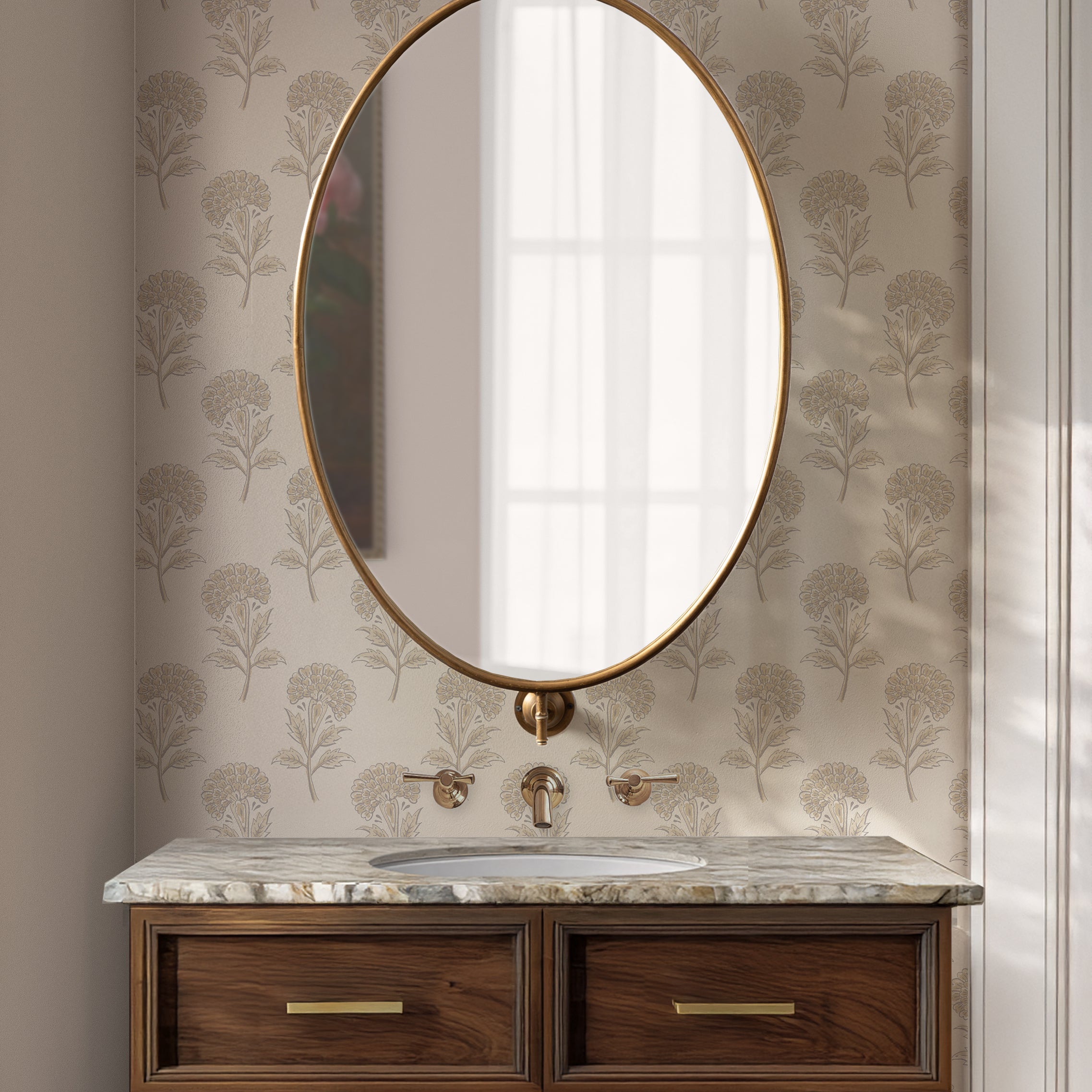 Functional Mirror 24x41 Gold 7