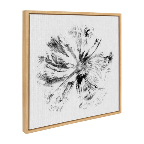 Sylvie Peony Peacock BW Framed Canvas by Mentoring Positives