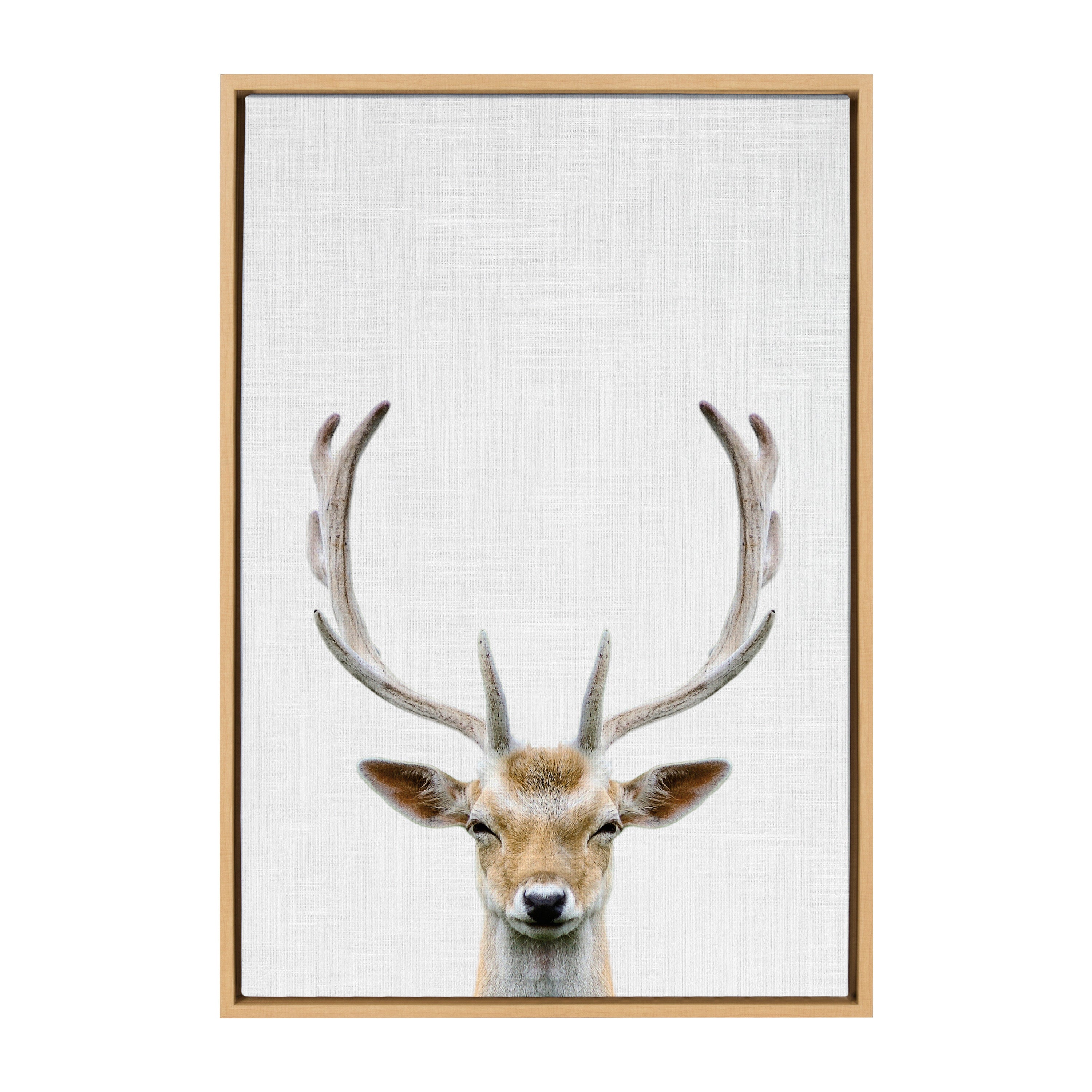 Sylvie Deer Color Framed Canvas by Simon Te of Tai Prints