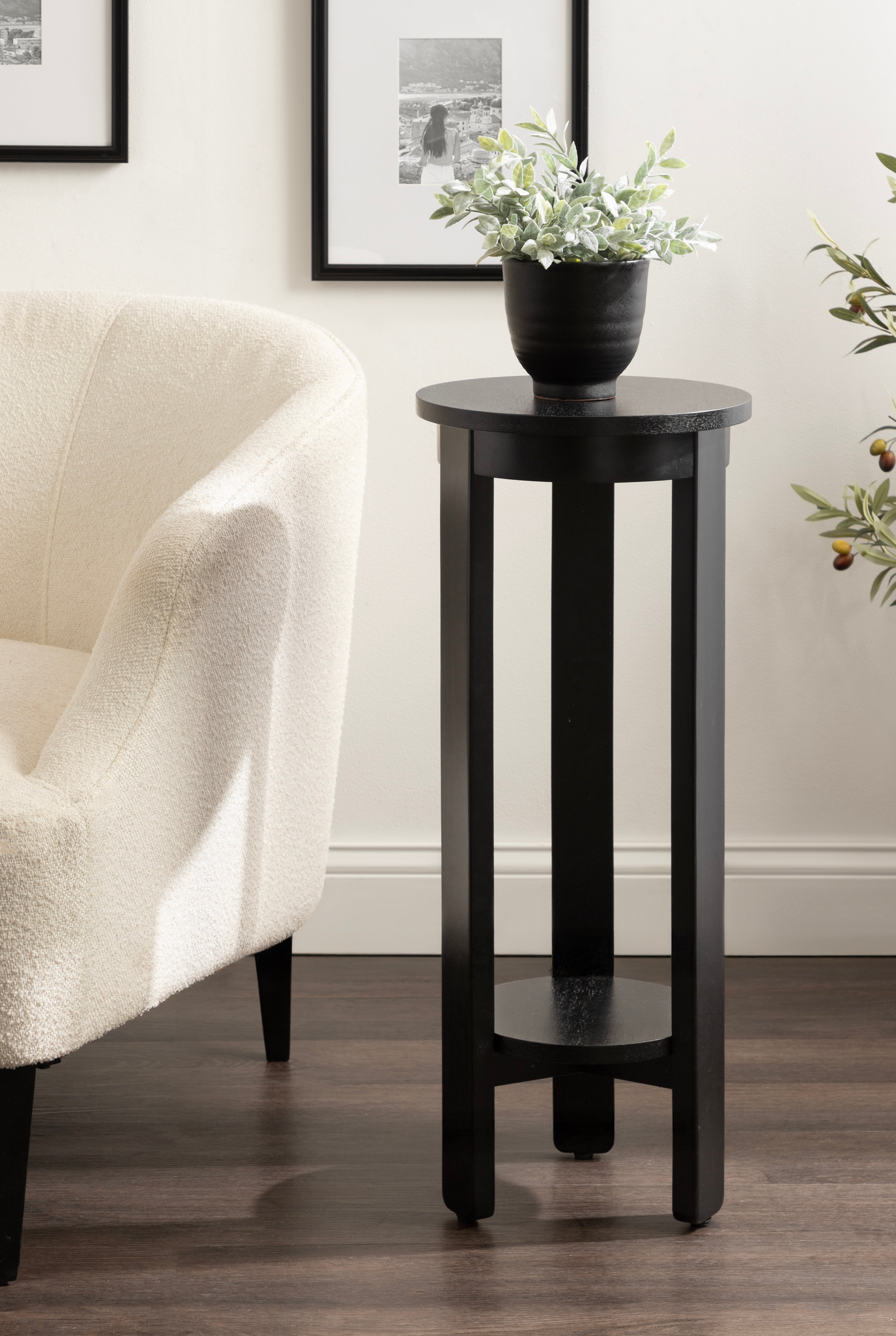 Side Table Black 12x12x30 7