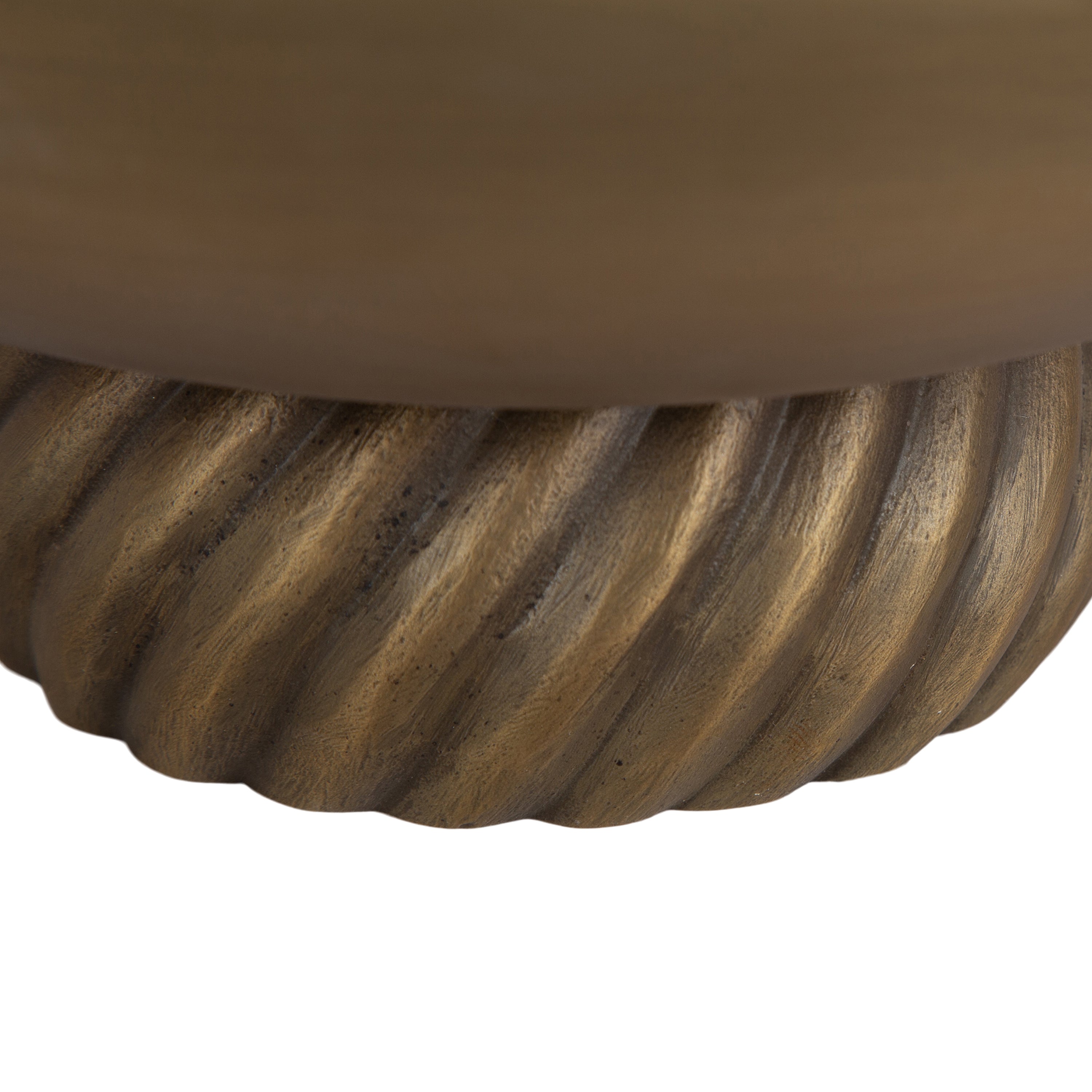 Trenza Round Footed Metal Bowl
