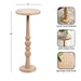 Side Table Natural Beige 12x12x30 2