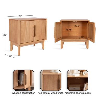 Side Table Natural 22x14x22 2
