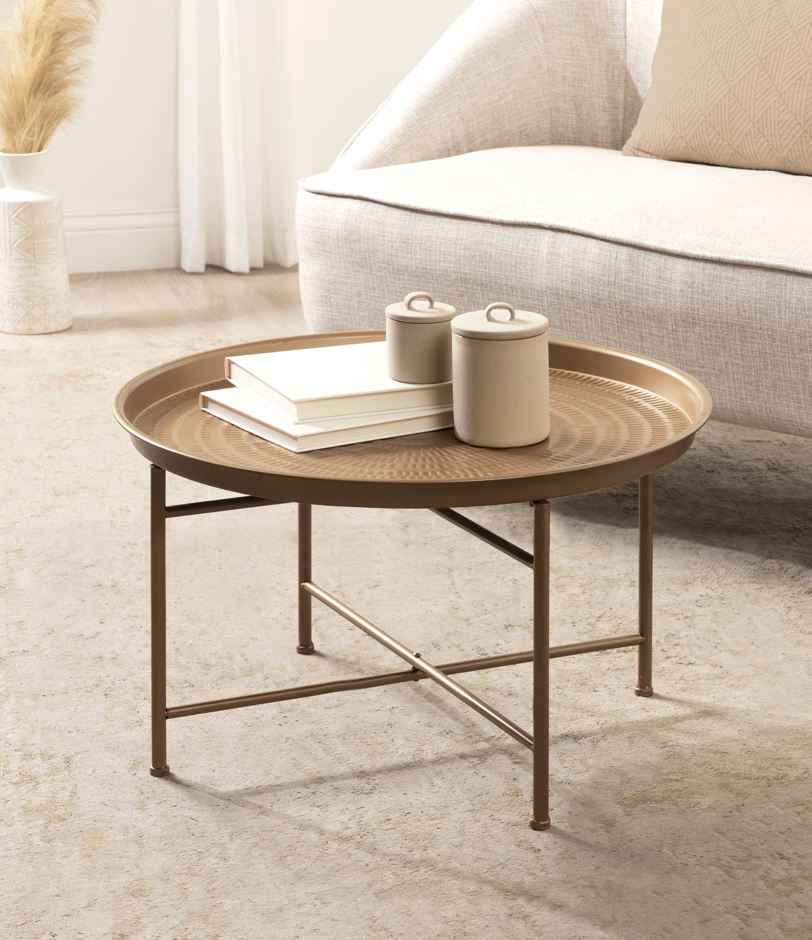 Coffee Table Gold 26x26x16 6