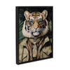 Sylvie Dark Academia Jungle Safari Tiger Framed Canvas by The Creative Bunch Studio