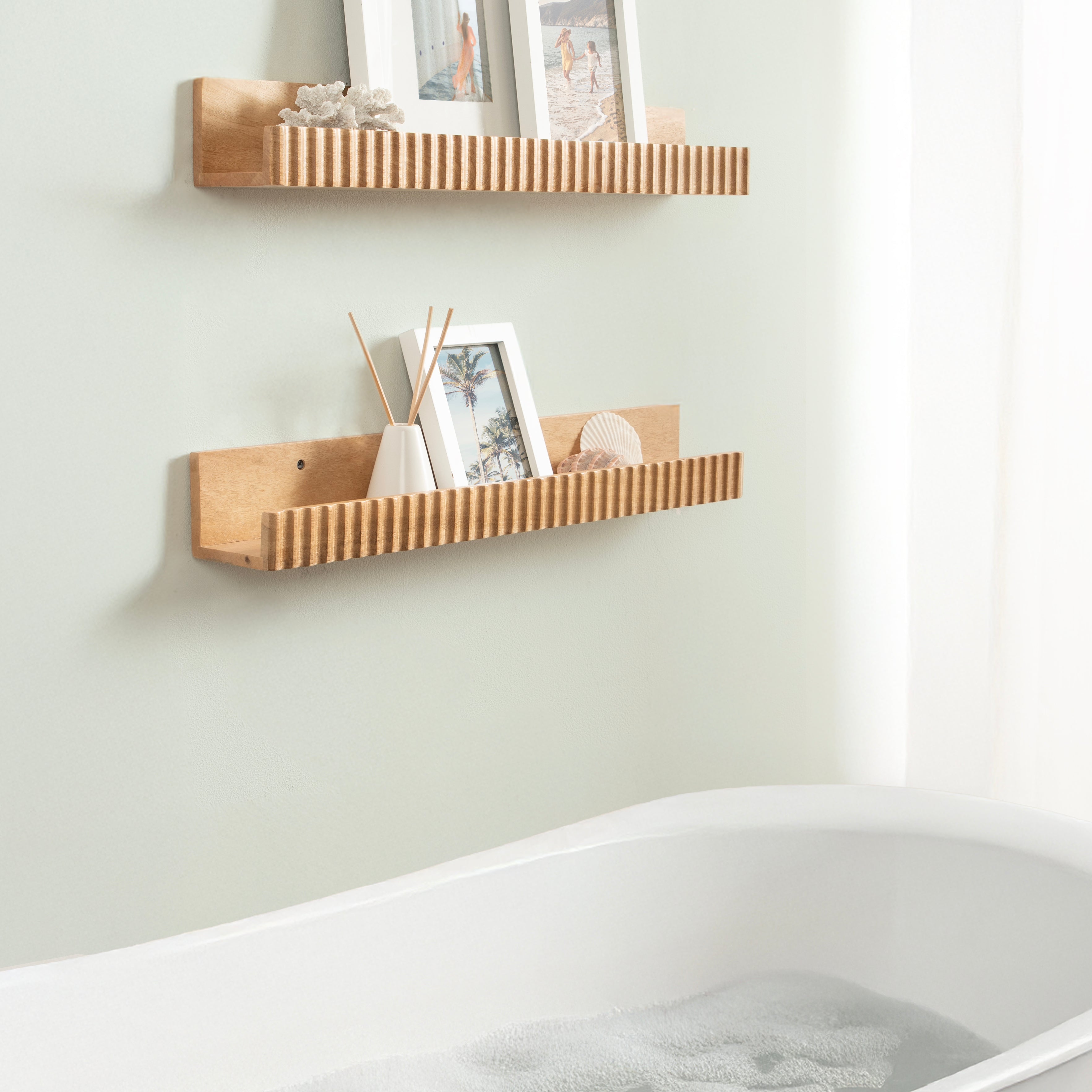 Floating Shelf 2 Piece 24 Inch Natural 6