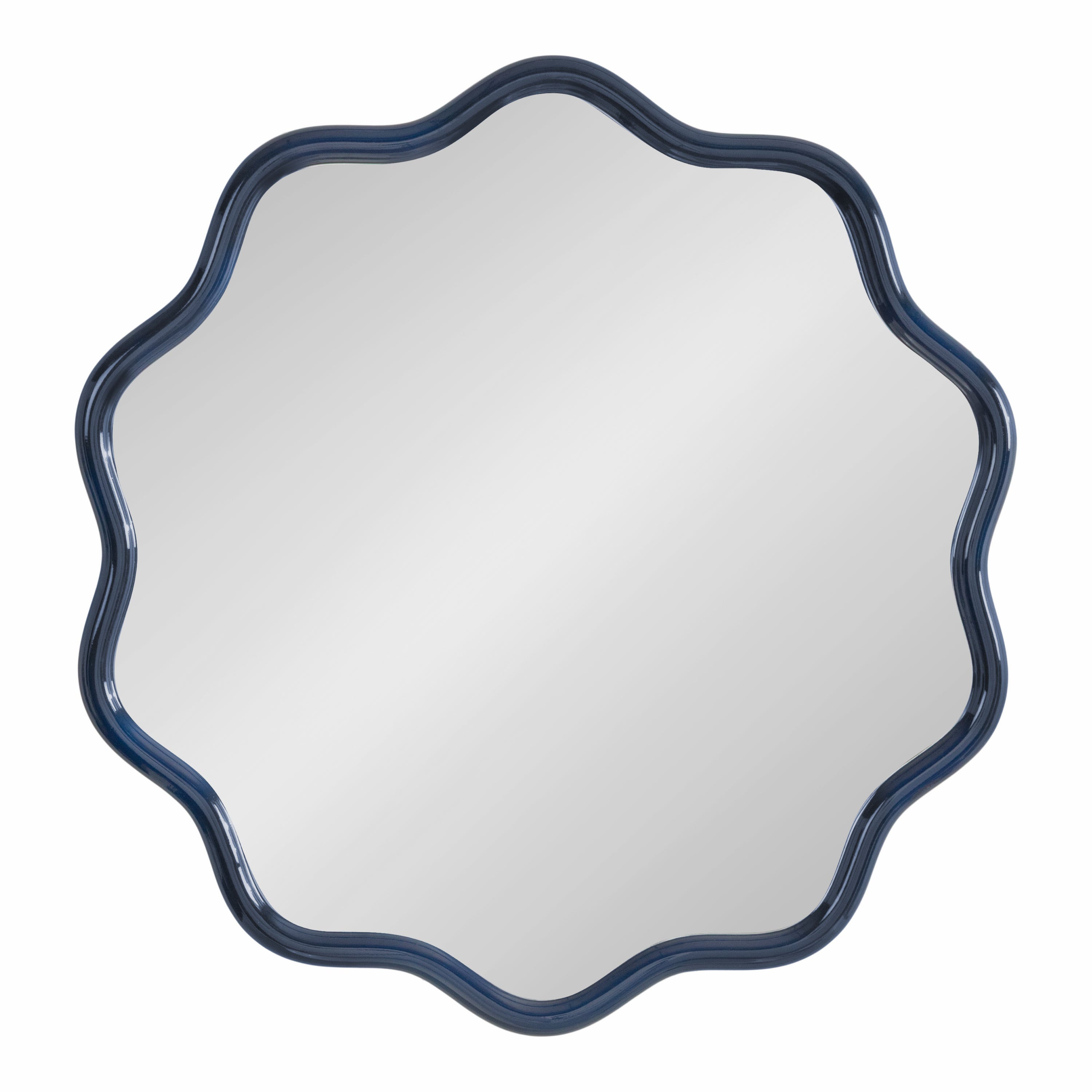 Scallop Mirror 26x26 Navy Blue 5