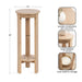 Side Table Natural Beige 12x12x30 2