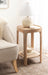 Side Table Natural Beige 16x16x24 6