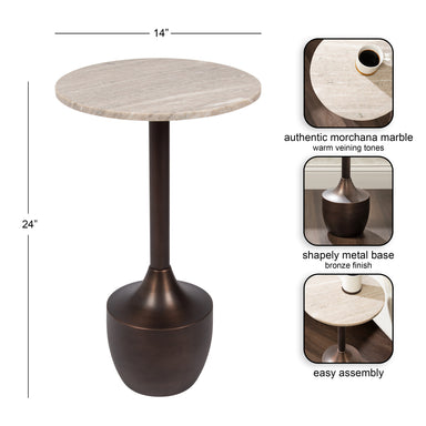 Side Table 14x14x24 Brown Bronze 2