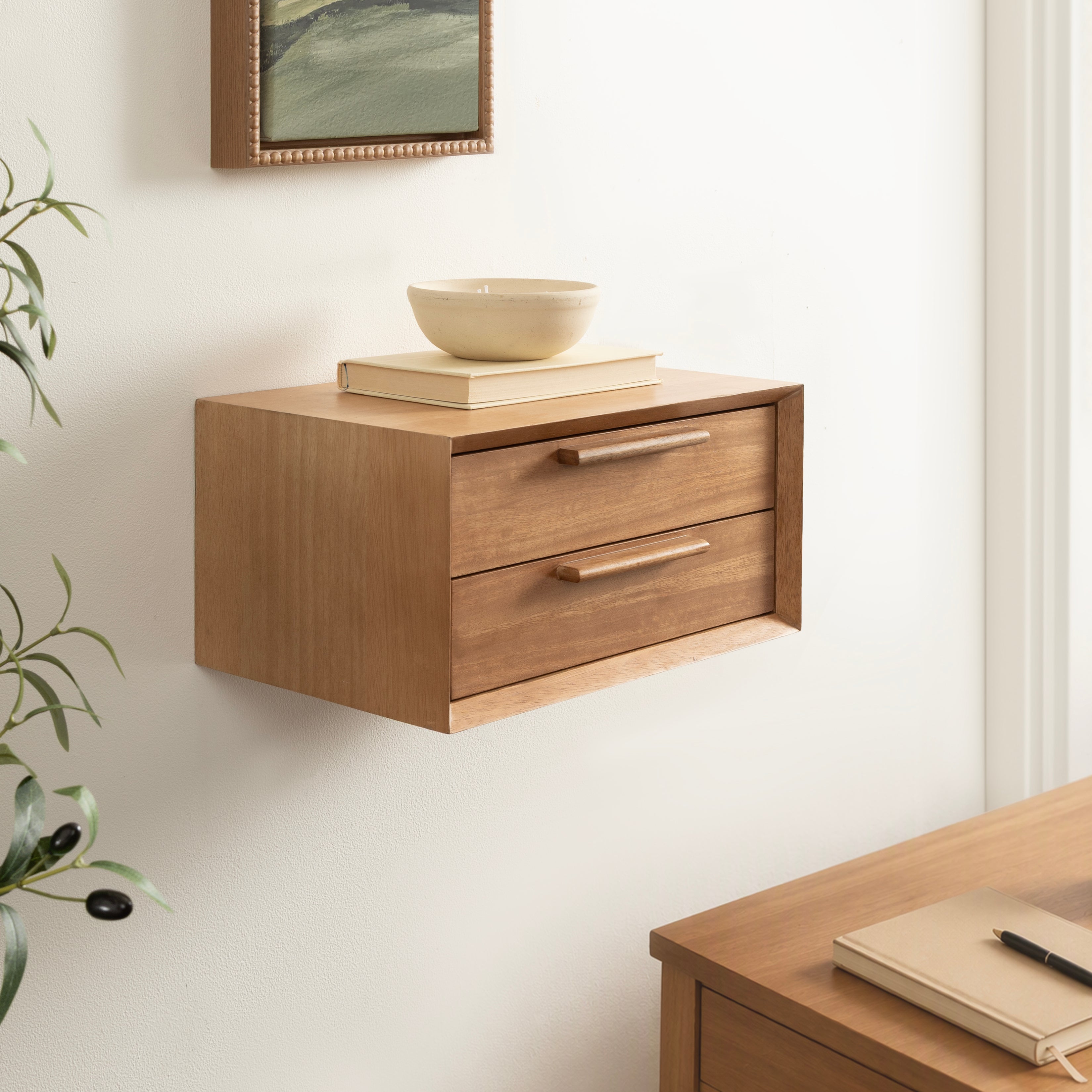 Floating Side Table 16x12x8 Natural 8