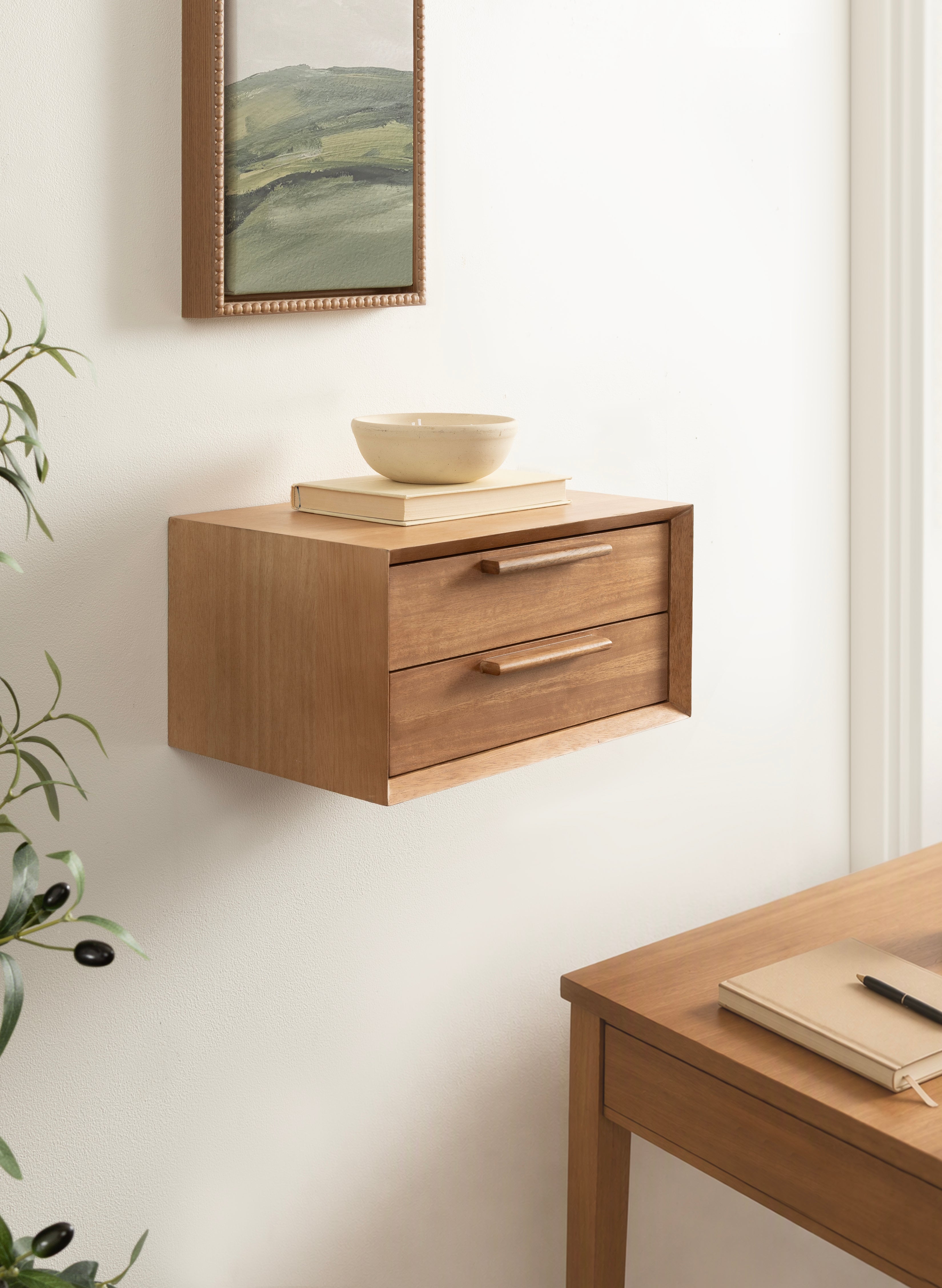 Floating Side Table 16x12x8 Natural 8